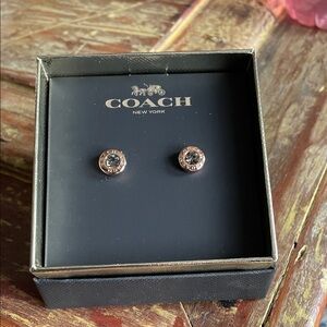 Coach Rose Gold Stud Earrings